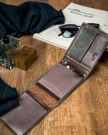 Bunte Herren Geldbörse aus Echtleder – Forever Young