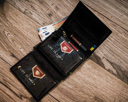 Herren Geldbörse aus Leder ohne Verschluss mit RFID-Schutz – Peterson