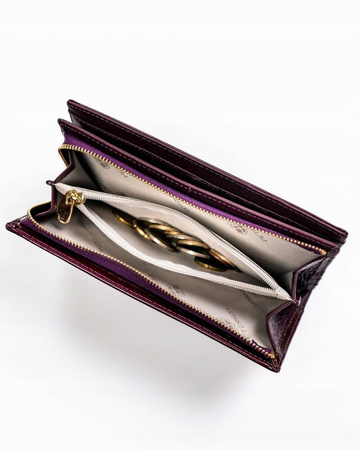 Elegante Damen-Geldbörse aus Leder mit Magnetverschluss - Peterson