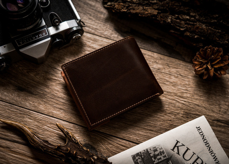 Zweifarbige Herren Geldbörse aus Leder – Peterson