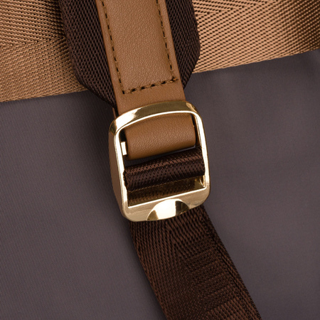 Grauer, städtischer Damen-Rucksack aus Nylon – Peterson