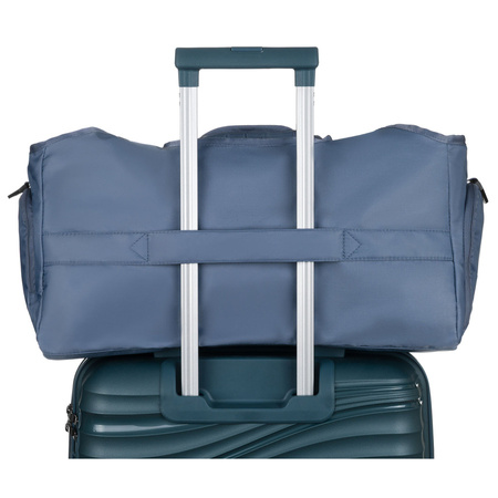 Blaue Wochenend-Reisetasche mit Kofferhalterung – Peterson