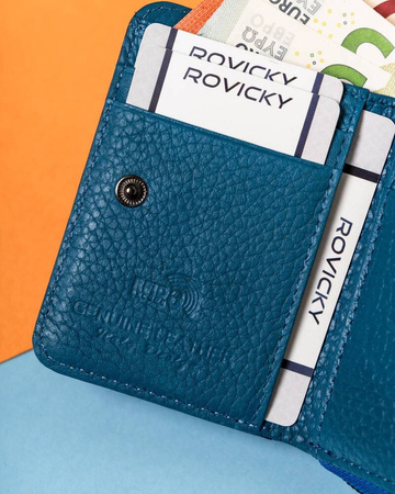 Kleine Damen Geldbörse aus Leder mit Wellenmuster – Lorenti