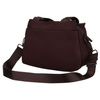 Damen-Umhängetasche aus Polyester in Bordeauxrot, an Henkeln und einem abnehmbaren Gürtel befestigt – Peterson