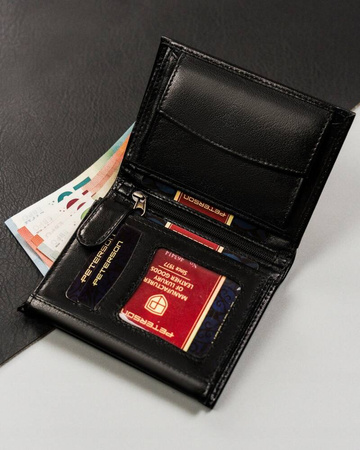 Große Herren Geldbörse aus Leder ohne äußeren Verschluss – Peterson