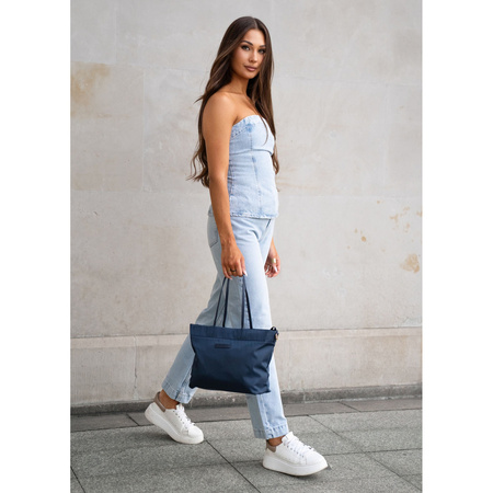 Damen-Shopper in Marineblau mit Magnetverschluss – Peterson