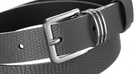 Damen Gürtel aus Leder mit Schlangenprägung – Rovicky