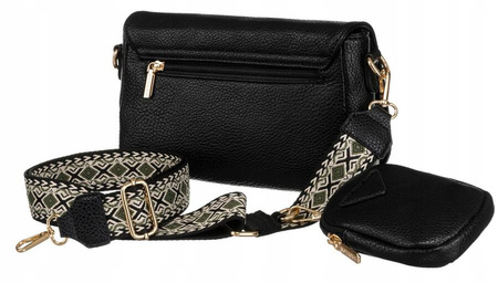 Damen Umhängetasche aus Öko-Leder mit zusätzlicher Geldbörse – Rovicky