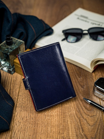 Zweifarbige Herren Geldbörse vertikal aus Echtleder – Rovicky