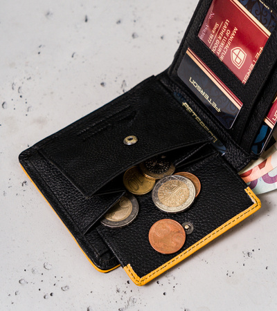 Sportliche Herren Geldbörse aus Leder mit RFID-Schutz – Peterson