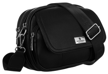 Damen-Umhängetasche aus Öko-Leder mit Klappe - Peterson