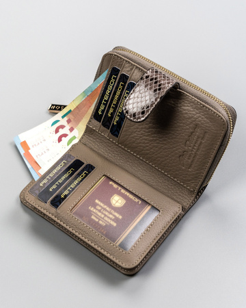 Kompakte Damen Geldbörse mit exotischem Muster – Peterson