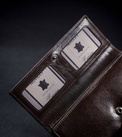 Damen geldbörse aus Leder für Karten mit RFID-Schutz – Rovicky