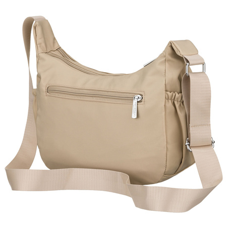 Damen-Handtasche aus Polyester in Beige, zweifächrig – Peterson