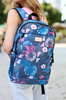 Klassischer Damen Rucksack aus Polyester mit Blumenmuster – Rovicky