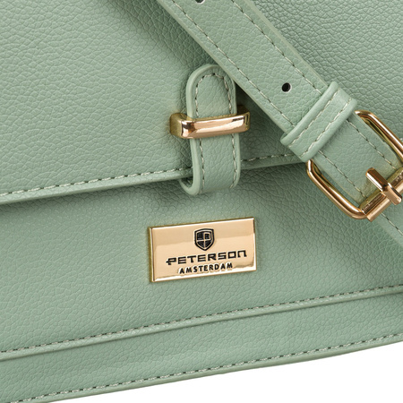 Modische Damen Umhängetasche in Grün aus Öko-Leder – Peterson