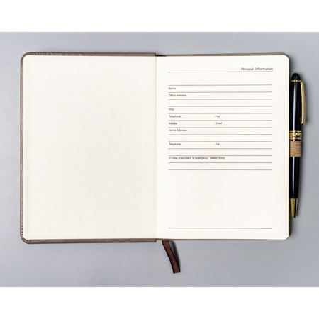 Notizbuch B6 in Khaki, liniert, mit Stiftschlaufe – Peterson