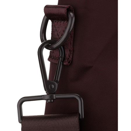 Bordeauxfarbener Damen-Shopper aus Polyester, einteilig und mit Reißverschluss – Peterson