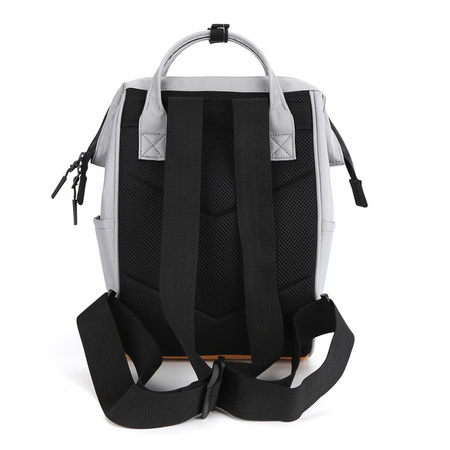 Praktischer Damen City-Rucksack in Grau mit Außentasche – Himawari