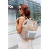 Beige-grauer Damen Rucksack mit verstellbaren Schultergurten – Himawari