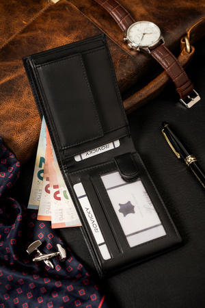 Große Herren Geldbörse aus Öko-Leder im Querformat – 4U Cavaldi