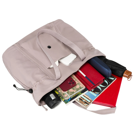 Große Damen Tasche aus Polyester in Lila mit Reißverschluss – Peterson