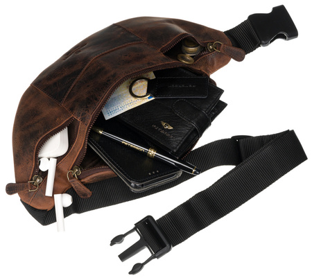 Städtische Gürteltasche aus Leder zum Umhängen – Peterson