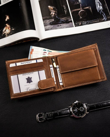 Große Herren Geldbörse aus echtem Leder – Always Wild