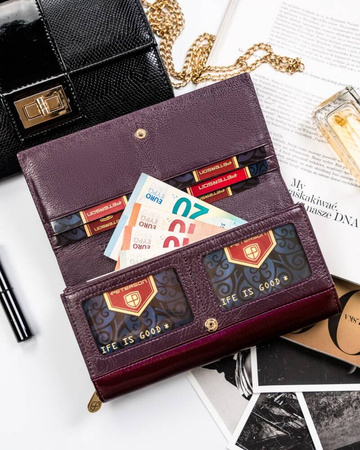 Geräumige Damen Geldbörse aus Leder mit RFID Schutz – Peterson