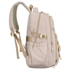 Beiger, modischer Schulrucksack aus Polyester, aufgehängt an verstellbaren Schultergurten – Peterson