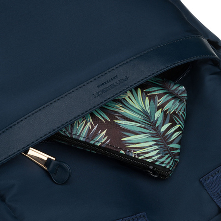 Granatblauer Damen-Nylon-Rucksack mit verstellbaren Schultergurten und Reißverschluss – Peterson