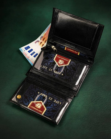 Große Herren Geldbörse aus Leder ohne äußeren Verschluss – Peterson