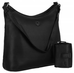 Damen Handtasche aus Leder im Set mit Geldbörse – Peterson