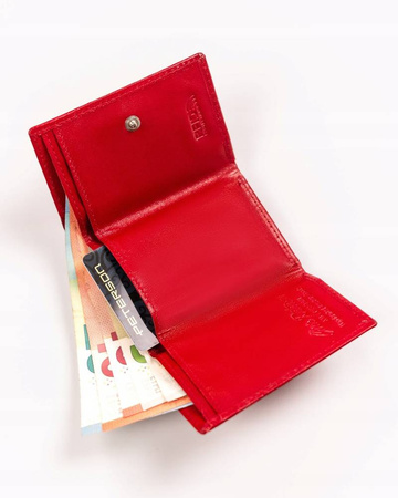 Kleine Damen Geldbörse aus Leder mit Druckknopf – Peterson