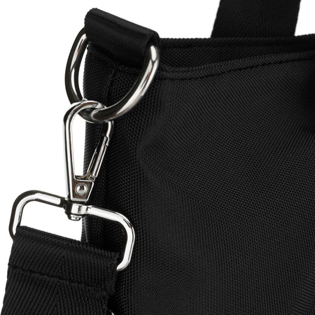 Damen-Handtasche, schwarz, ein Fach, mit Reißverschluss – Peterson