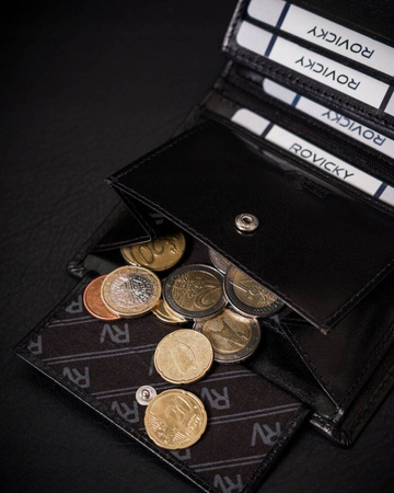 Stilvolle Herren Geldbörse aus Leder ohne Verschluss – Rovicky