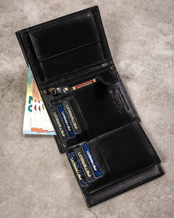 Geschenkset: Elegante Herren Geldbörse aus Leder und Schlüsselanhänger – Peterson