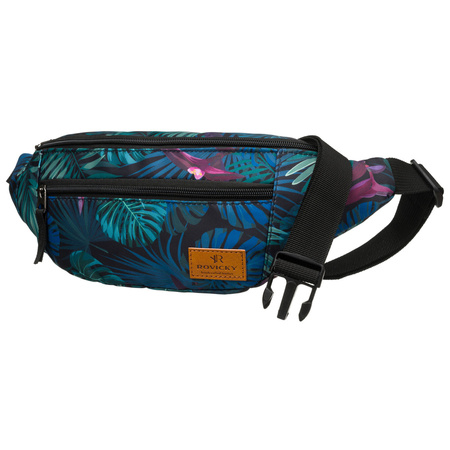 Damen Gürteltasche aus Polyester mit modischem Pflanzenmuster und verstellbarem Gurt – Rovicky