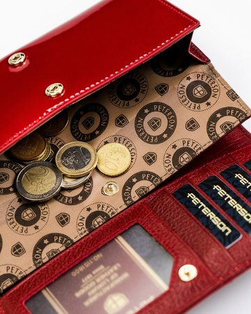 Damen Geldbörse aus Leder mit Schlangenprägung – Peterson