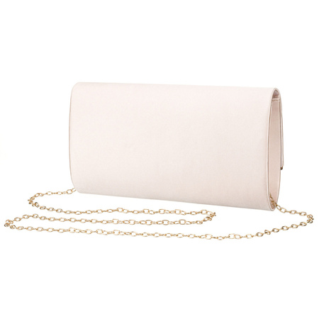 Beige Damen-Clutch aus Synthetikgewebe mit Innentasche – Rovicky