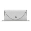 Brokat-Damen-Clutch aus synthetischem Stoff in Silberfarbe - Rovicky