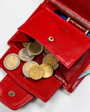 Damen Geldbörse aus Leder mit Druckverschluss – Peterson