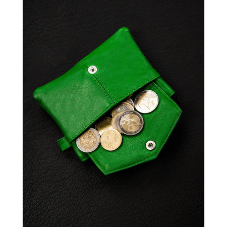 Dunkelgrünes Leder Schlüsseletui