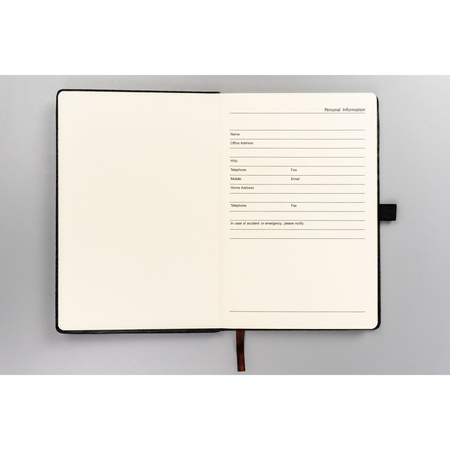 Schwarzes Büro Notizbuch A5 mit Linien – Peterson