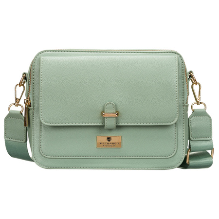 Modische Damen Umhängetasche in Grün aus Öko-Leder – Peterson