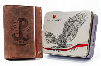 Herren Geldbörse aus Leder mit patriotischem Motiv – Peterson