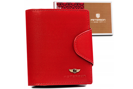Damen Geldbörse aus Leder mit RFID-Schutz – Peterson