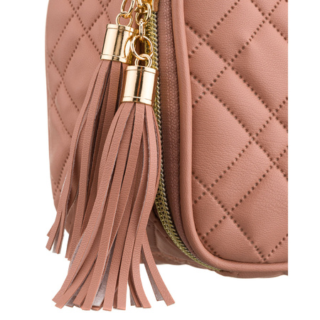 Einräumige, rosa Kosmetiktasche aus Synthetikstoff mit praktischem Griff – Peterson