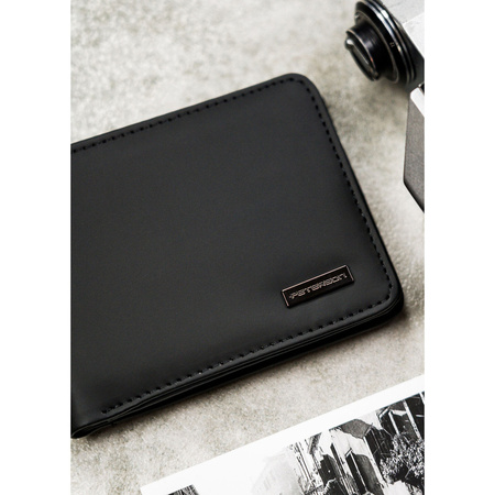 Kleine, schwarze Herren Geldbörse aus Öko-Leder – Peterson