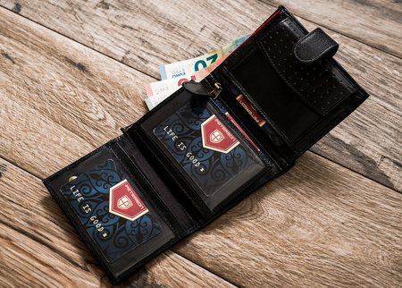 Herren Geldbörse aus Leder mit Verschluss – Peterson